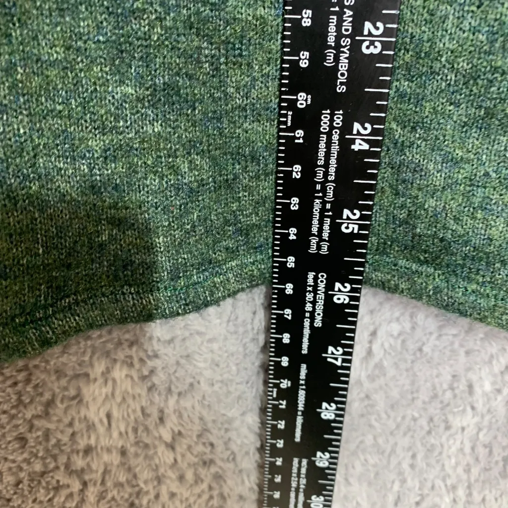 Manam Women’s Open Front Cardigan Green Long Sleeve Size S Pockets Polyester Ble - Image 3