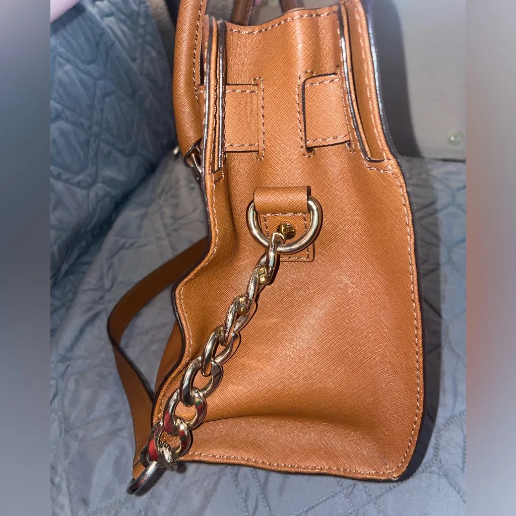 Michael Kors Small Hamilton Brown Leather Satchel - Image 13