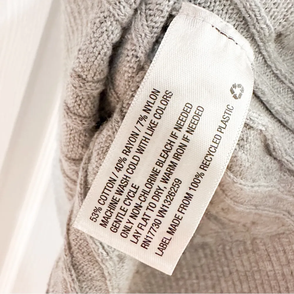 A New Day Cable Knit Crew Neck Split Hem Sweater sz Large - Image 4