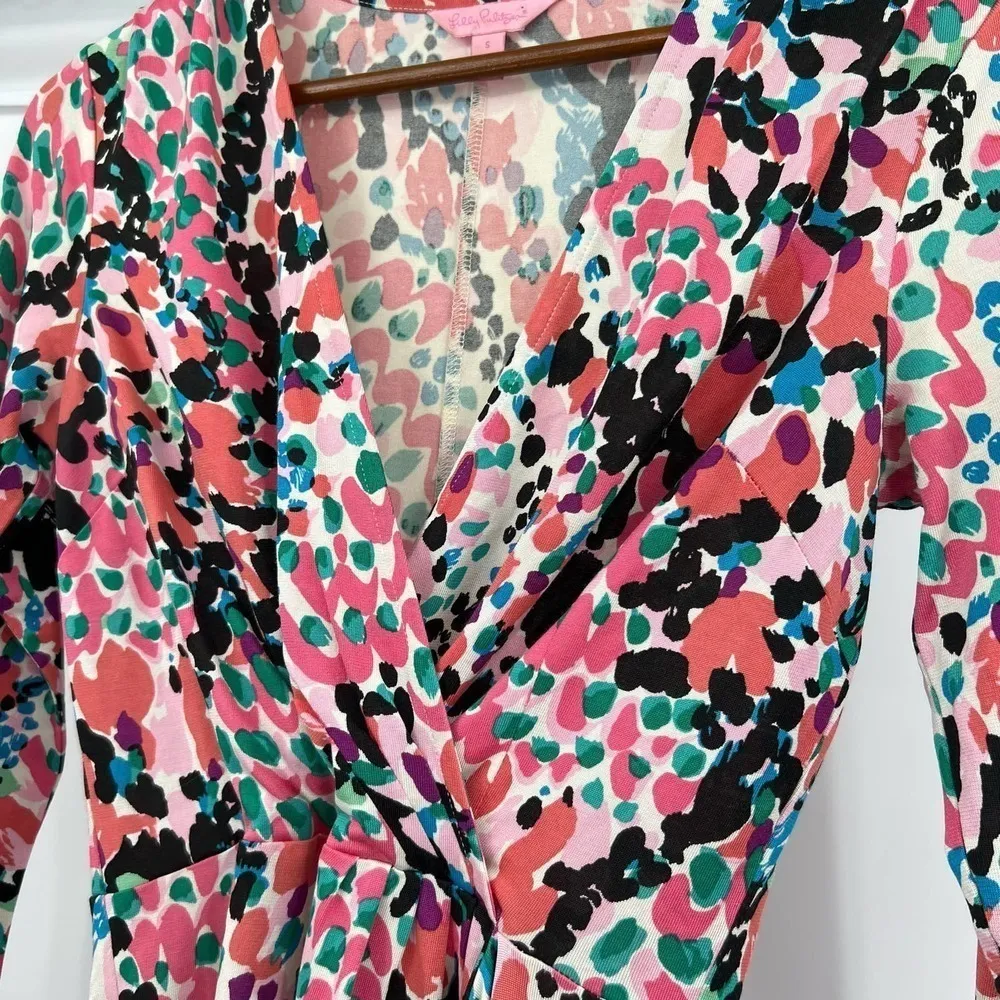 Lilly Pulitzer Anjelica Dress in Cameo White Sweet Nothings print silk sz small - Image 5