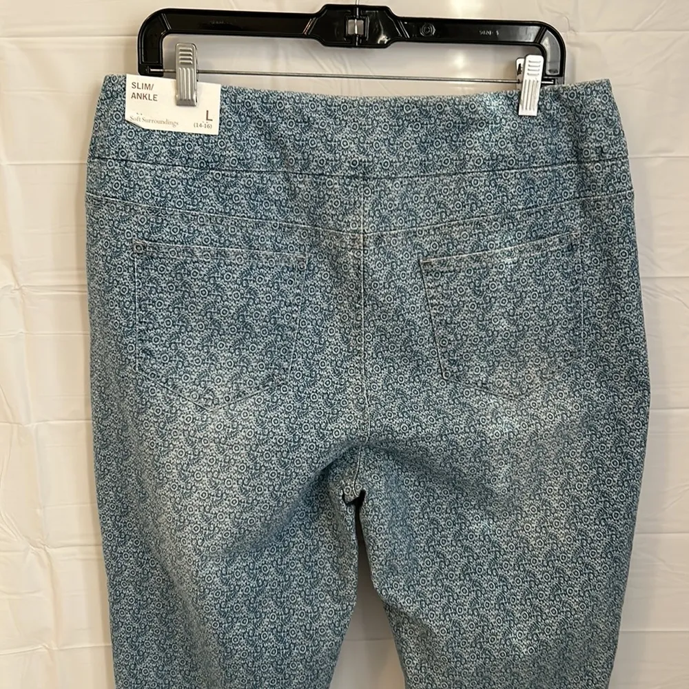 Soft Surroundings Printed Slim Ankle Pull On Jeans - Image 4