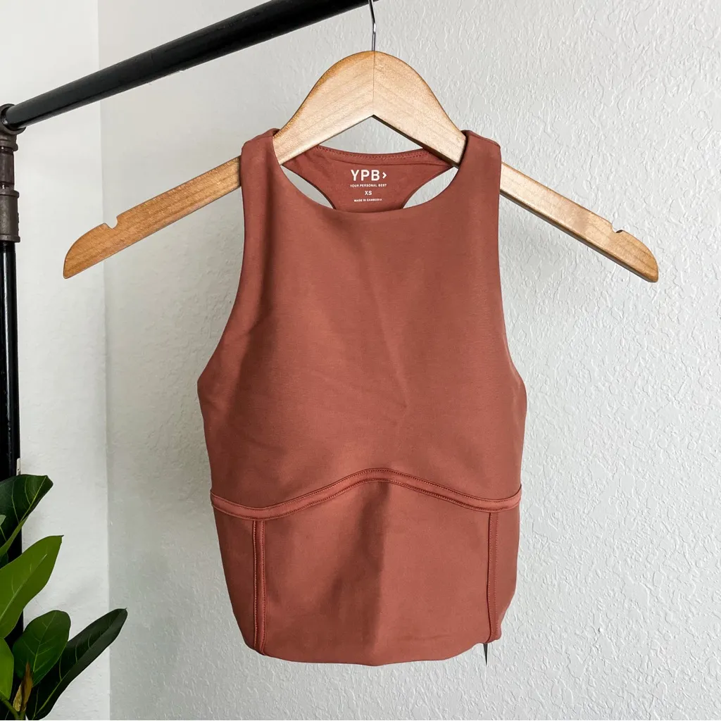 NWT Abercrombie & Fitch YPB SculptLux High Neck Corset Slim Tank Size XXS - Image 2