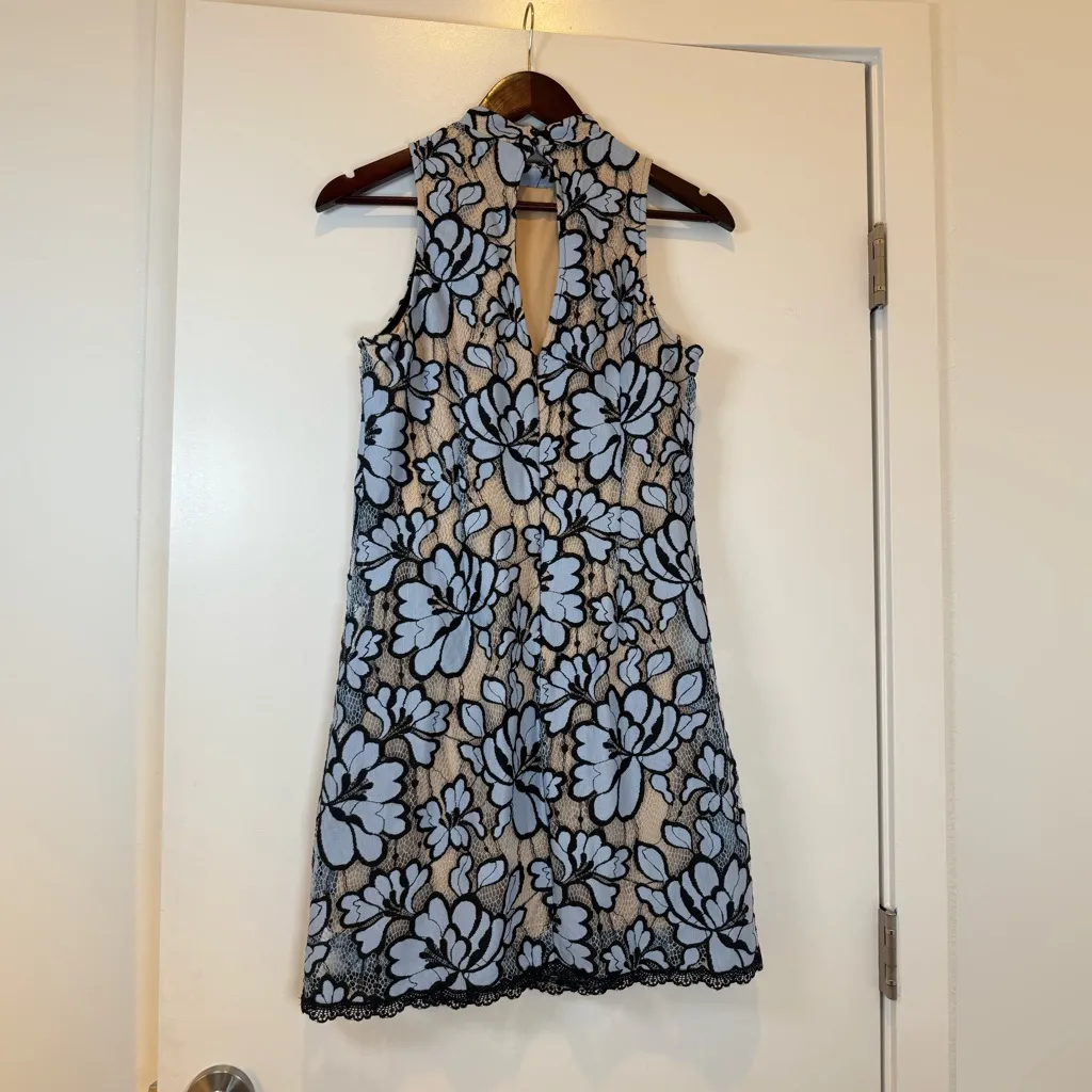 Anthropologie/ Plenty by Tracy Reese Floral Sleeveless Dress - Blue and Black - Image 3