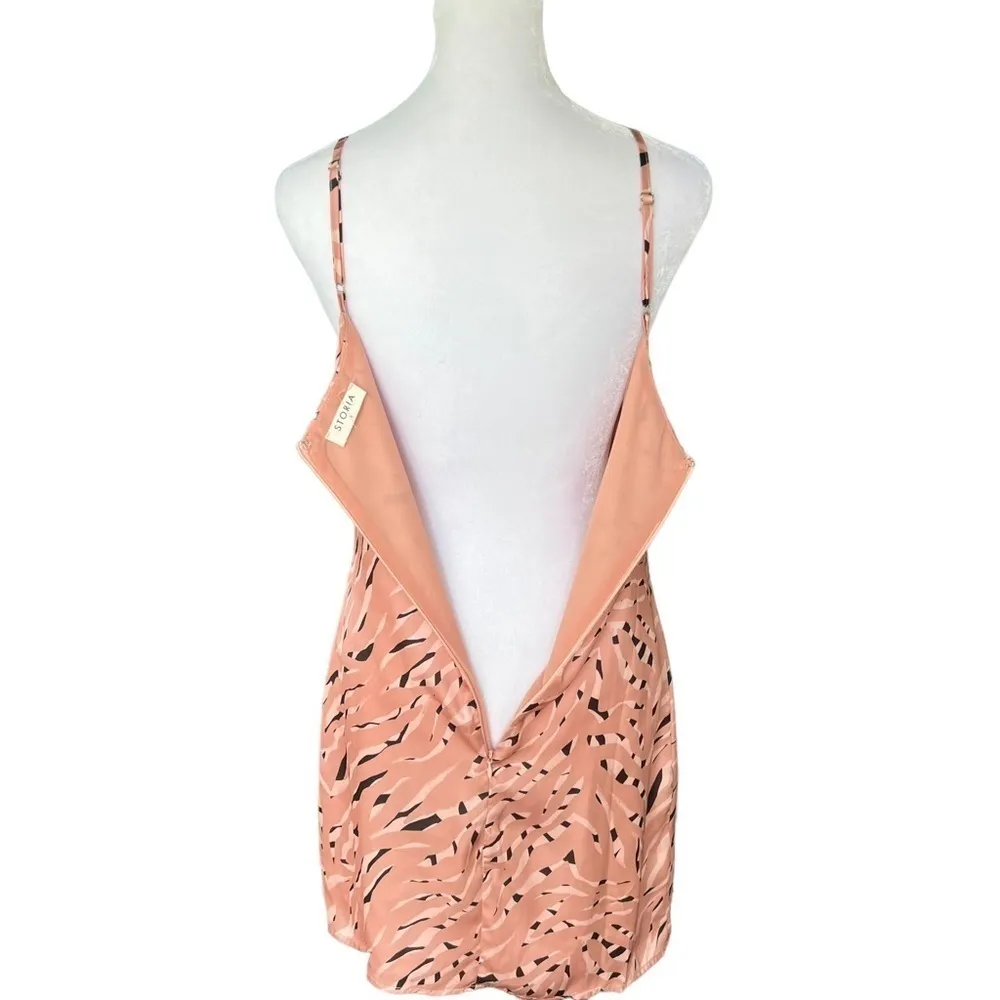 Storia - Heidi Zebra Satin 90’s Slip Dress Sz S - Image 6