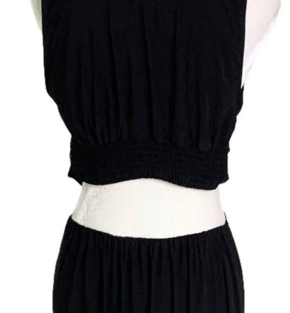 MISA Los Angeles Athema Cutout Waist Sleeveless Maxi Dress Black Size M NWT - Image 10