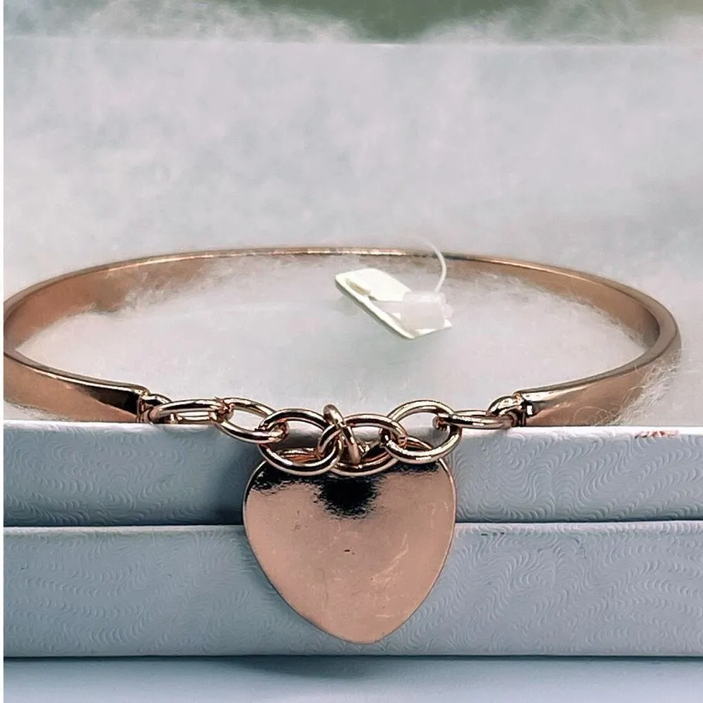 NWT Mia bangle heart dangle bracelet in copper - Image 2