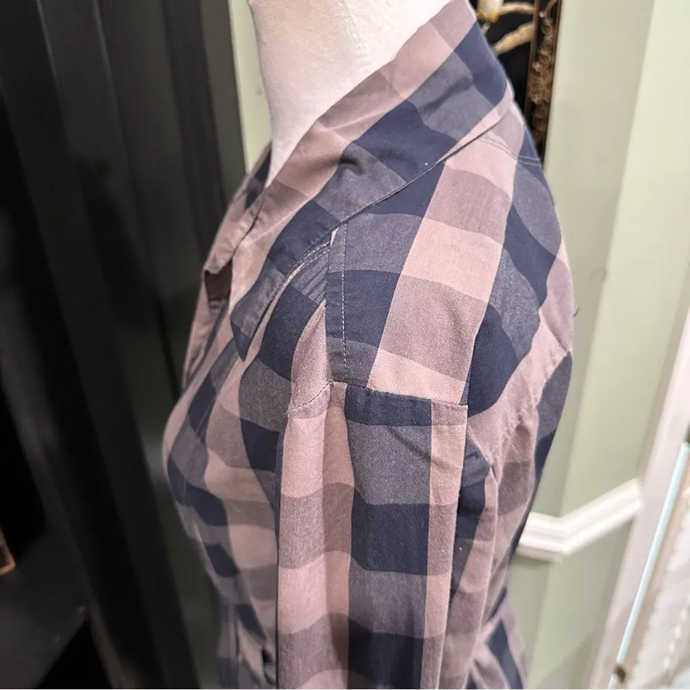 Converse One Star Plaid Button Down Shirt Dress Size Large - Image 6