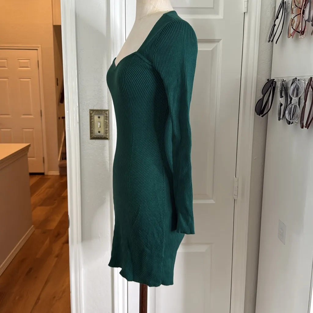 Abercrombie & Fitch ribbed sweetheart neck sweater dress - Image 8