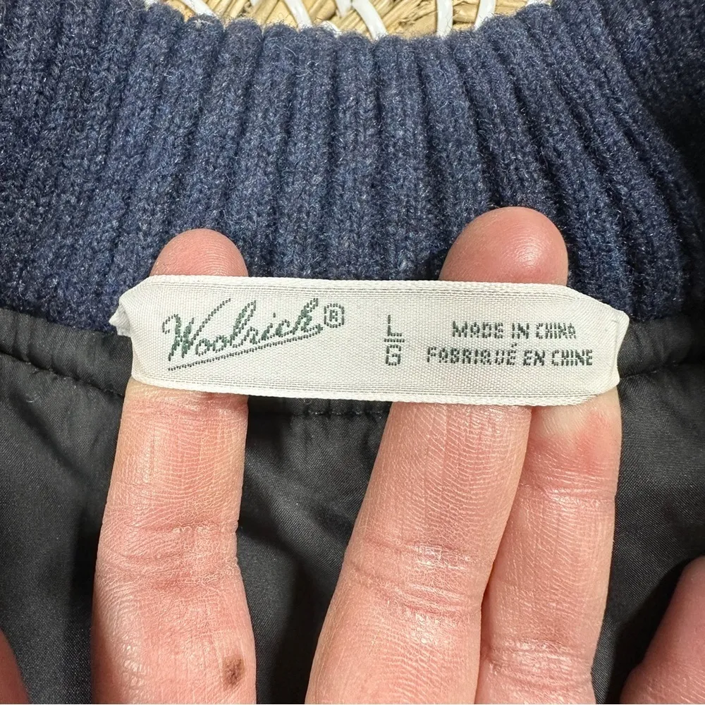 Woolrich Women’s Wool Blend Plaid Vest Full Button Academia in Purple Navy L - Image 8