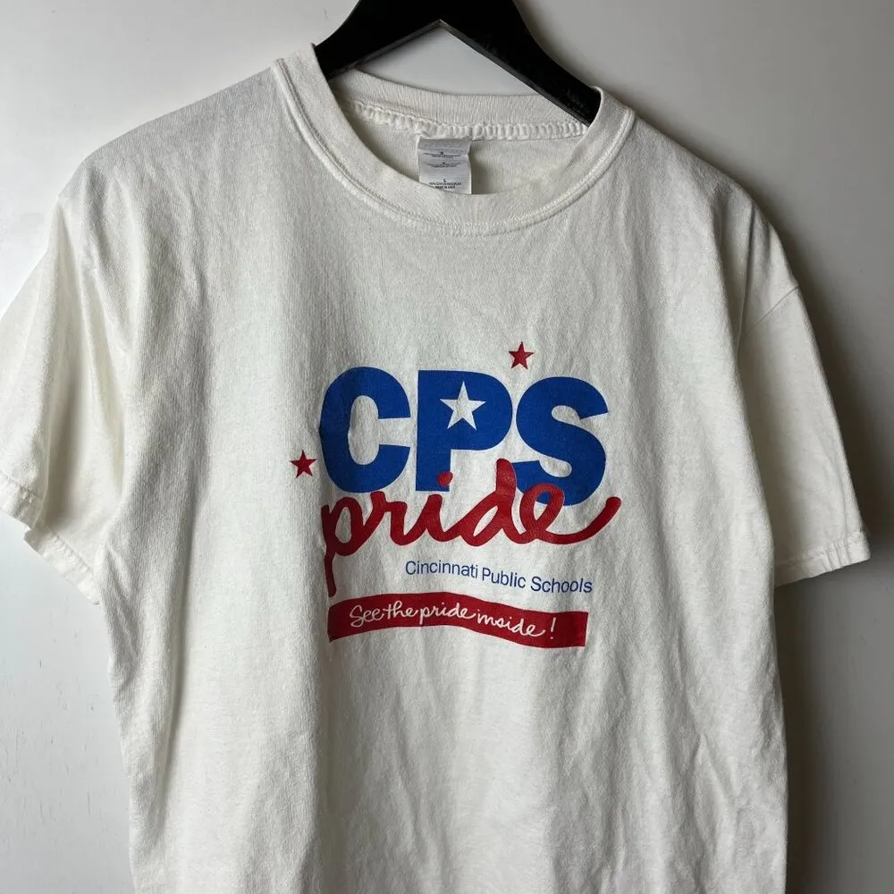 CPS Pride T Shirt Vintage 90s Y2K White Medium M Graphic Tee Adult Unisex Fit - Image 10