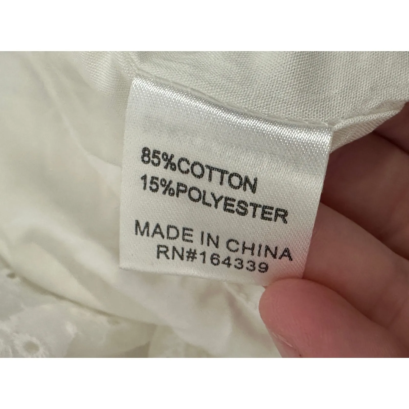 Petal+Pup Lulani White‎ Eyelet Frill Mini Dress Knot Twist Womens Size Large NWT White - Image 7