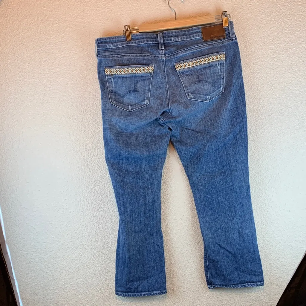 Big Star 1974 women’s Rikki low rise jean sz 32 cropped western boho medium wash Blue - Image 3
