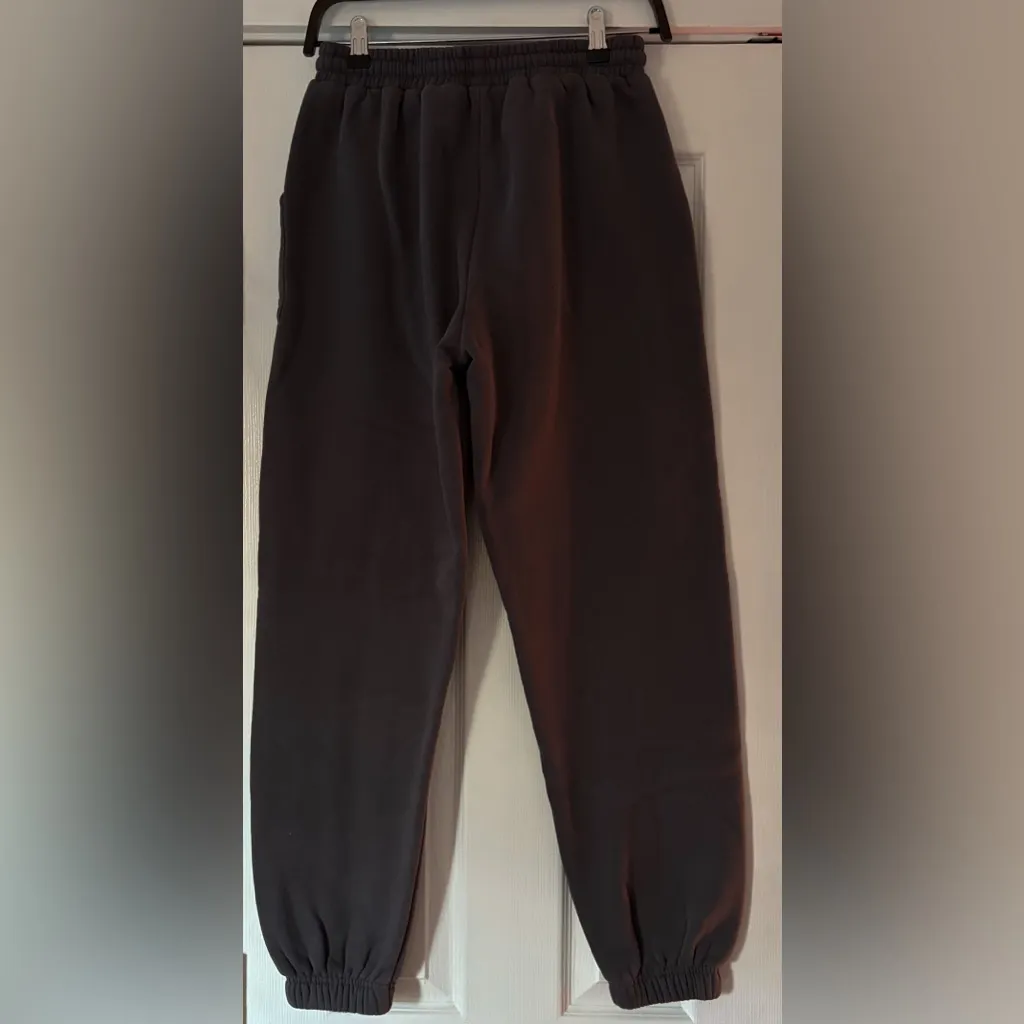 Dark Grey White Fox Joggers Size Small EUC - Image 2