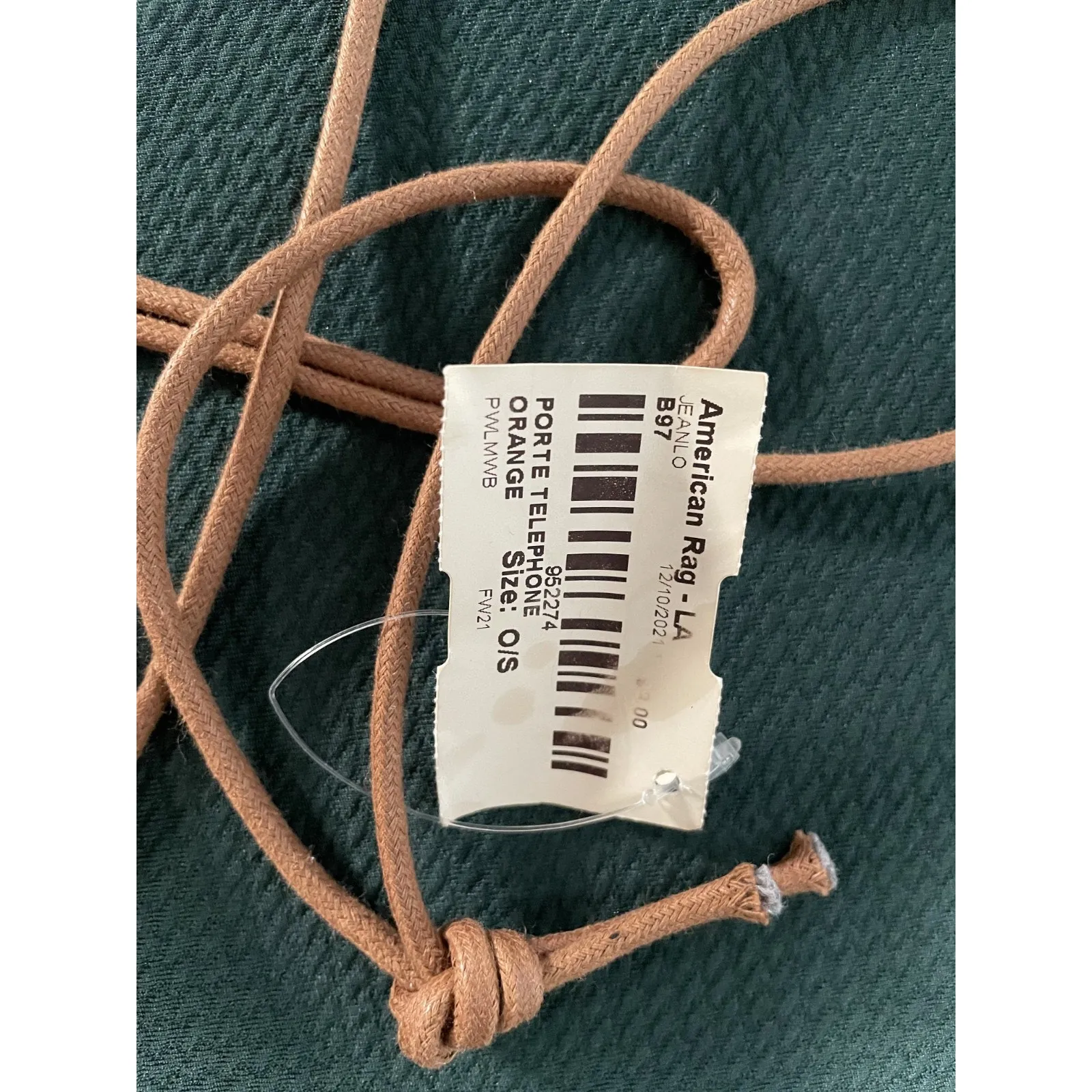 Ateliers Fourès "Circé" Leather Phone Pouch Micro Crossbody Orange Confite NWT - Image 5