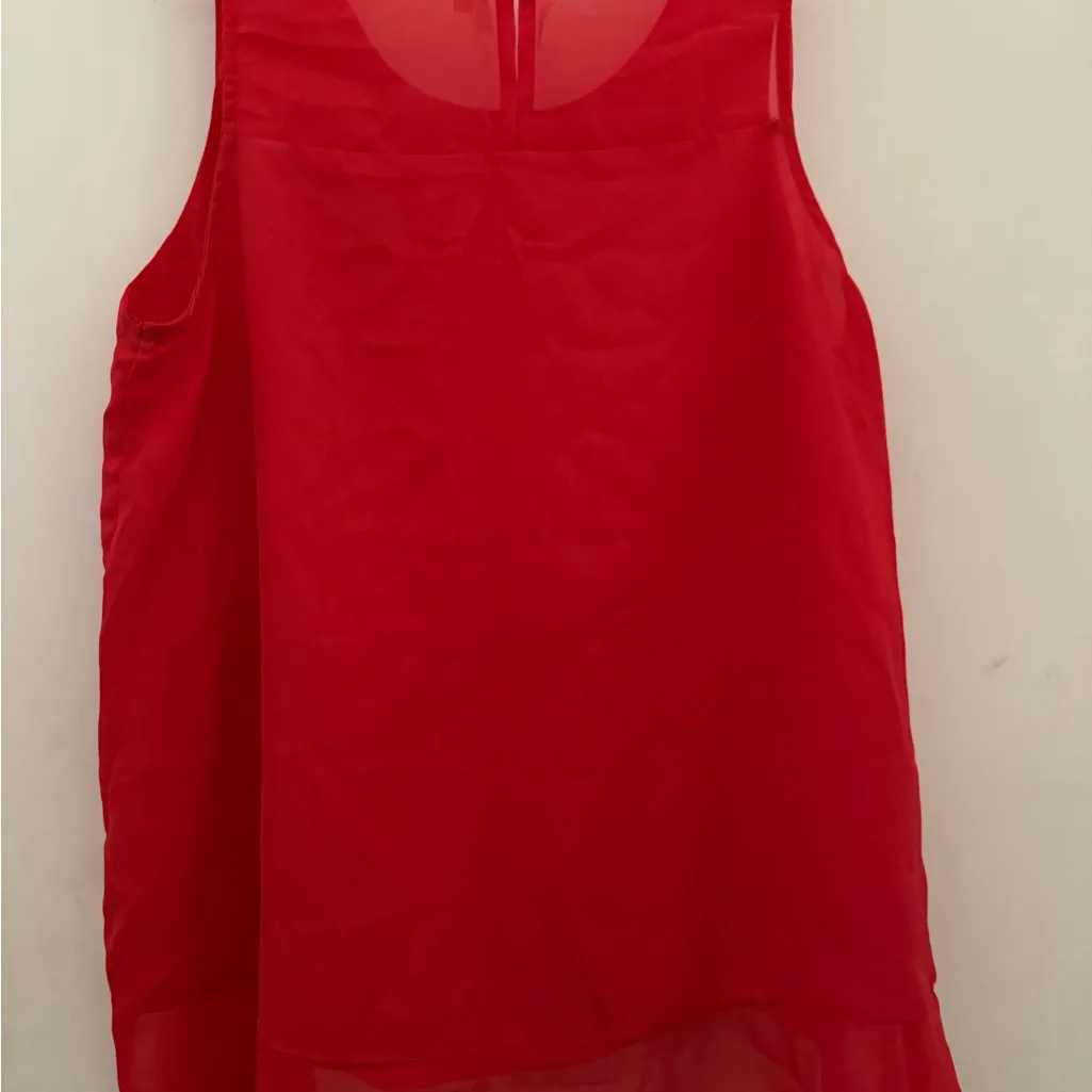 Truth Red Layered Sleeveless Blouse Size 1X - Image 5