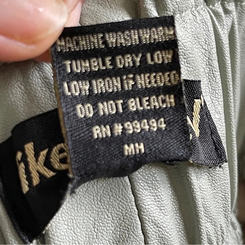 LIKE AN ANGEL | Green Tapered Leg Paper Bag Faux Leather Pants Sz M - Image 7