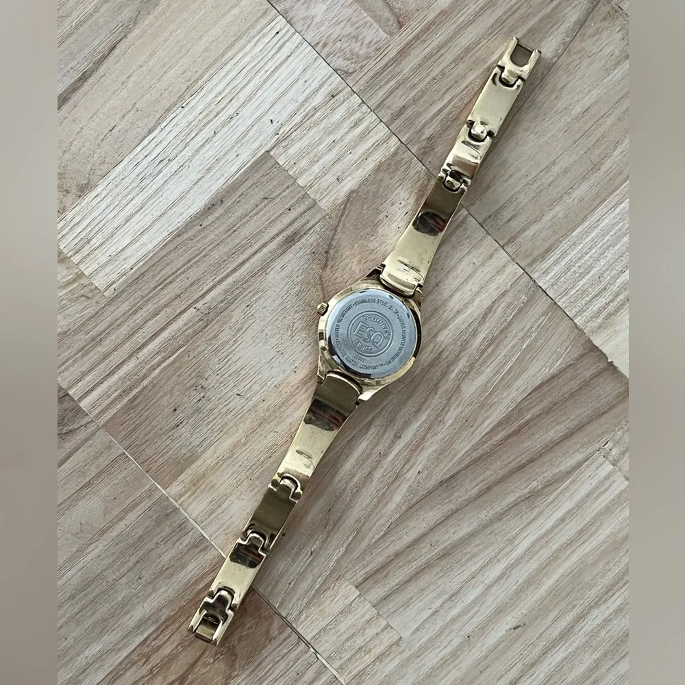 ESQ by Movado Ladies Watch Black Dial Gold Tone Bracelet and Hands - Image 8