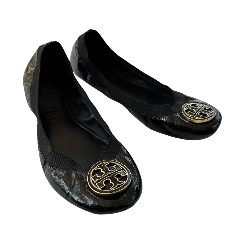 Tory Burch  Caroline Ballet Flats Black Patent Leather Size 9.5 - Image 2