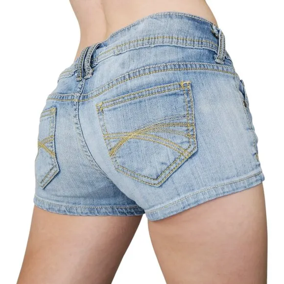 Vintage Y2K Decree Denim Micro Mini Short Shorts - Image 2