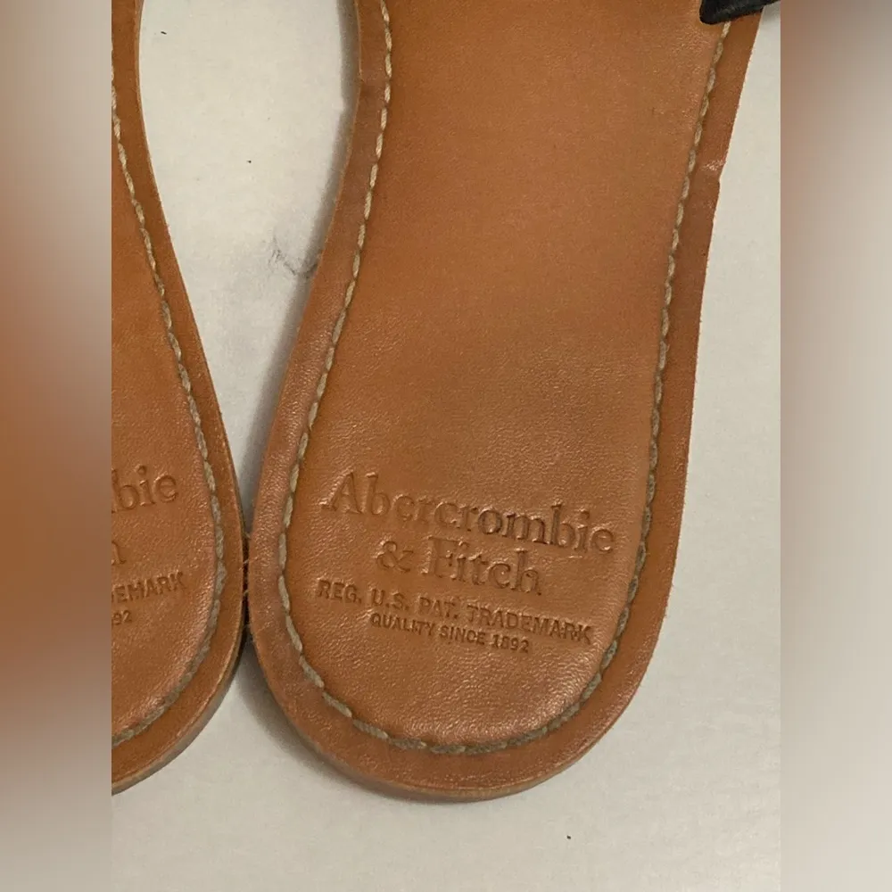 Abercrombie & Fitch Black Leather Sandals! - Image 7