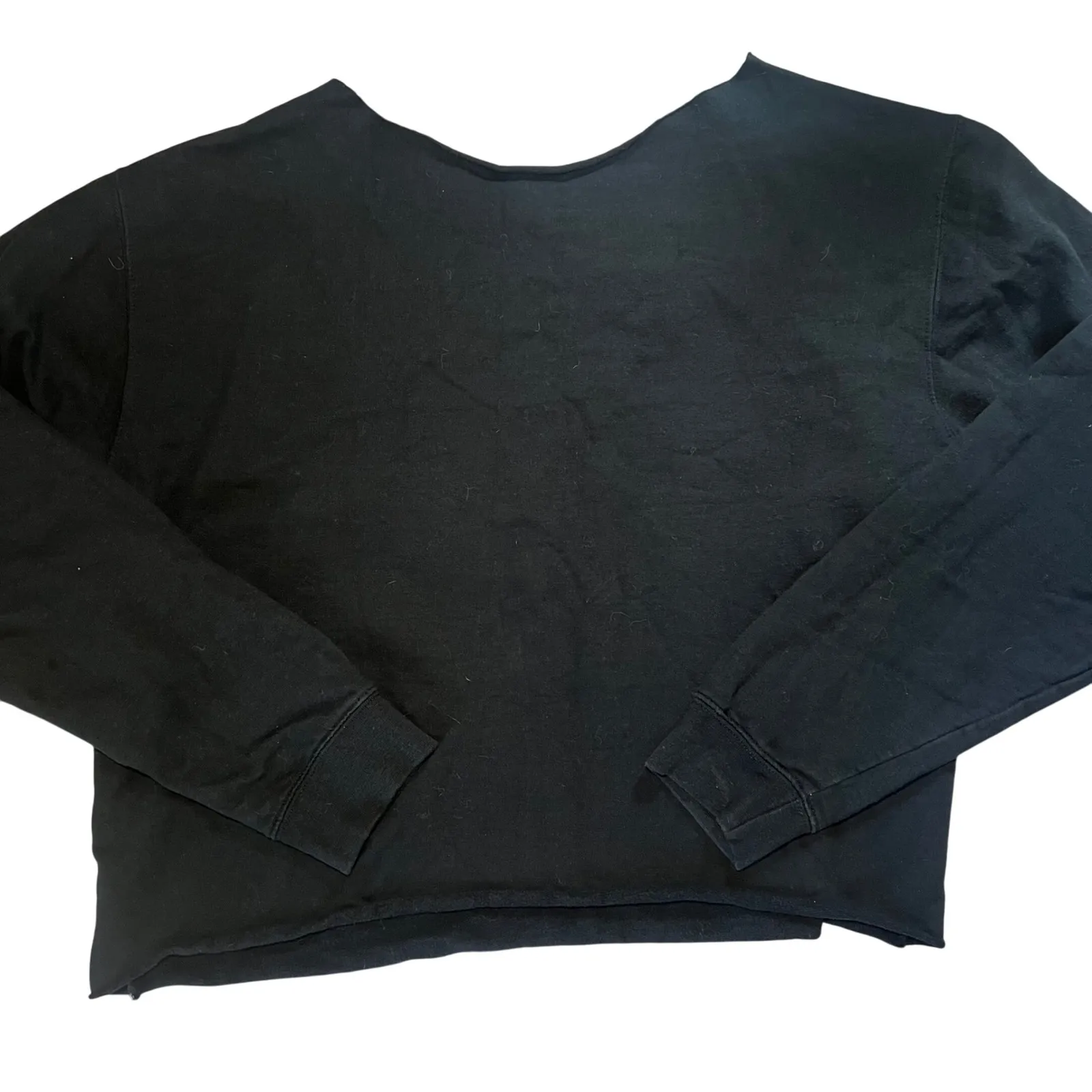 OBEY Floral Graphic Oversized Cropped‎ Black Cartoon Sweater Womens Large Skate - Image 6