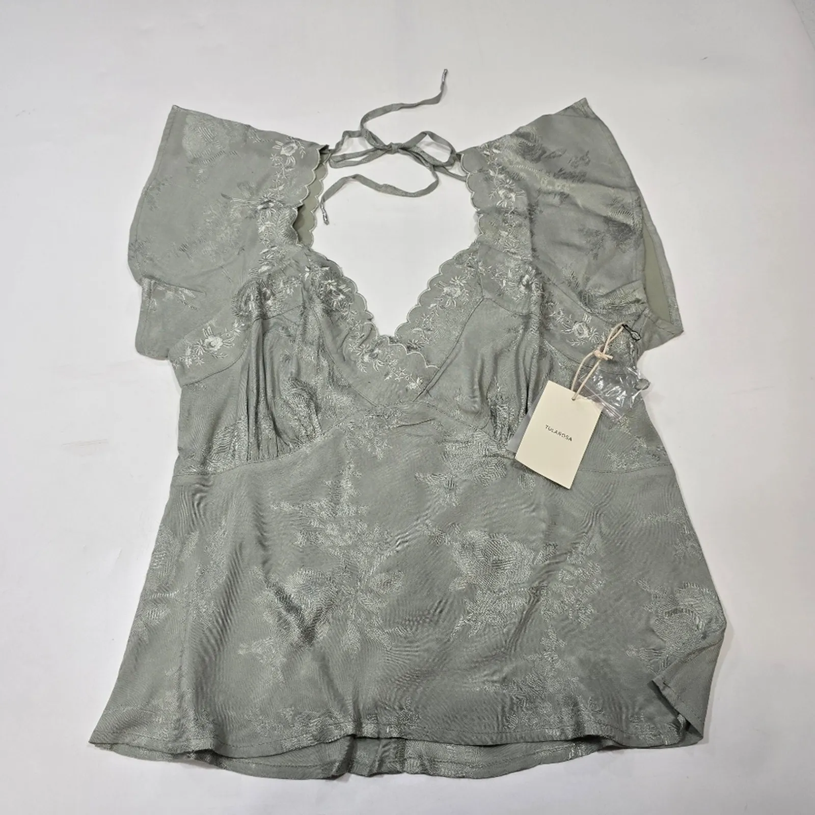 Tularosa Natalie Embroidered Top Blue Abyss Large - Image 3