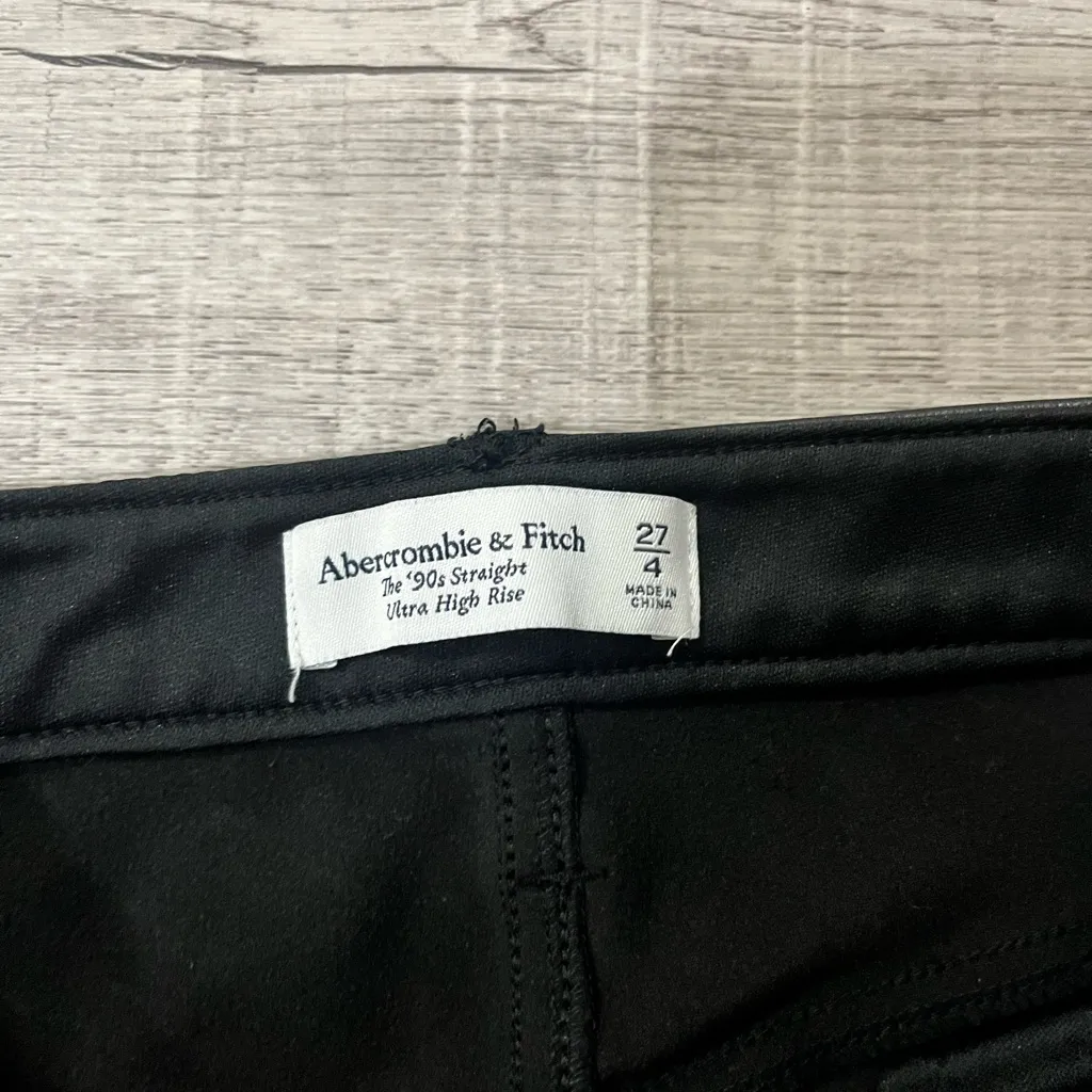 ABERCROMBIE & FITCH The 90’s Straight Ultra High Rise Vegan Leather Pants - Image 5