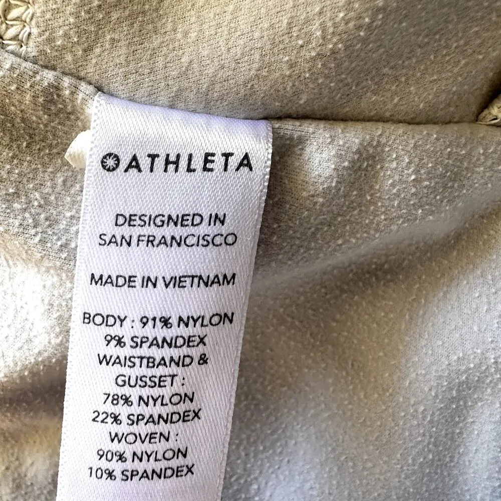 Athleta Peak Hybrid Fleece Tight in Birch Grey Fitted High Waisted Stretch XL - Image 4