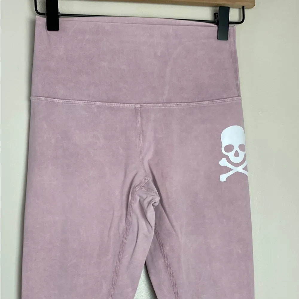 Lululemon x SoulCycle Skull Wunder Under High Rise Leggings Snow Wash Pink Sz 4 - Image 3
