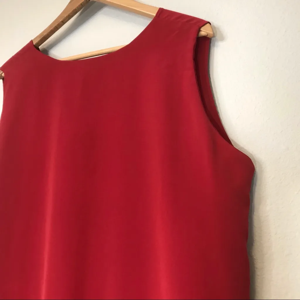 Vintage Loose Fit Red Dress V - Image 3