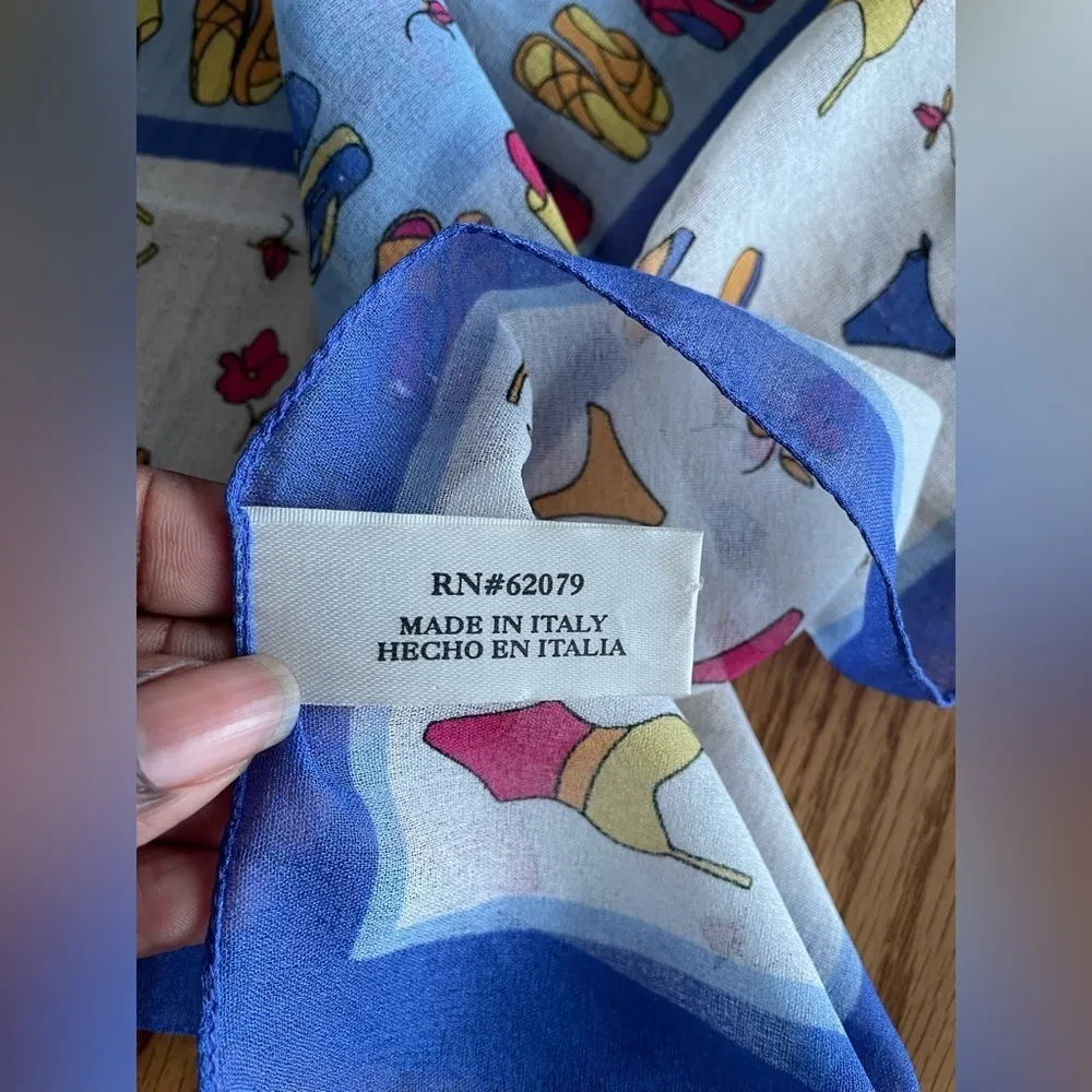 Made In Italy Beach Themed Print Scarf - Image 6