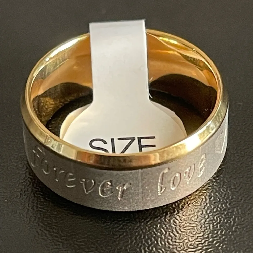 8mm gold forever love ring size 7 - Image 7