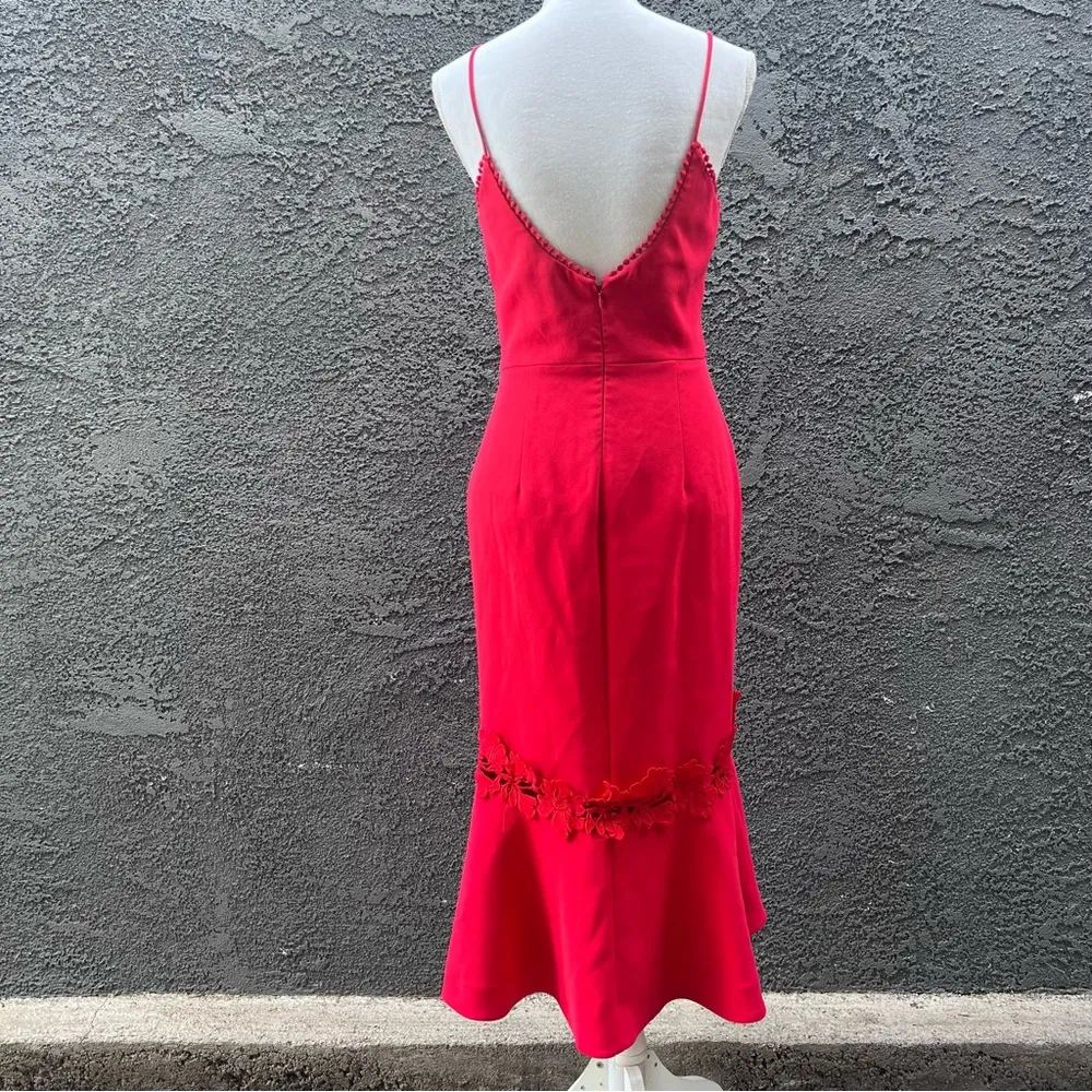 NICHOLAS Red Cocktail Dress Size 6 - Image 8