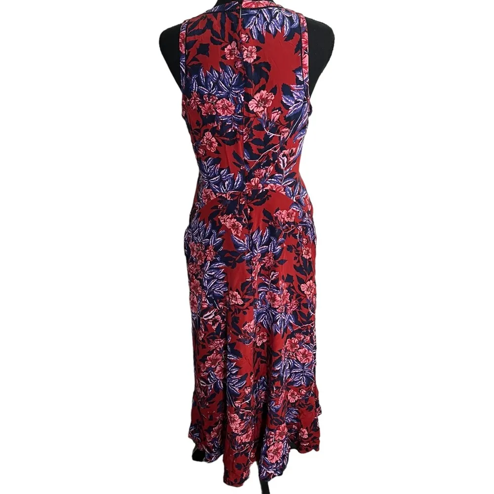 Rebecca Taylor Flame of the Forest Sleeveless Silk Floral Midi Dress 6 Women’s. - Image 3