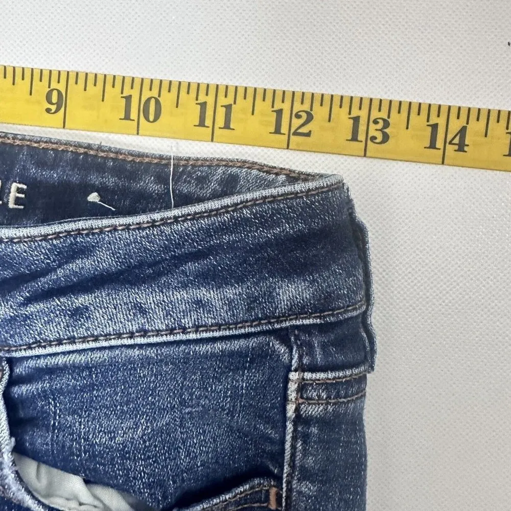 American Eagle Jeans Women 4 Blue Jegging Crop Next Level Stretch Denim - Image 6