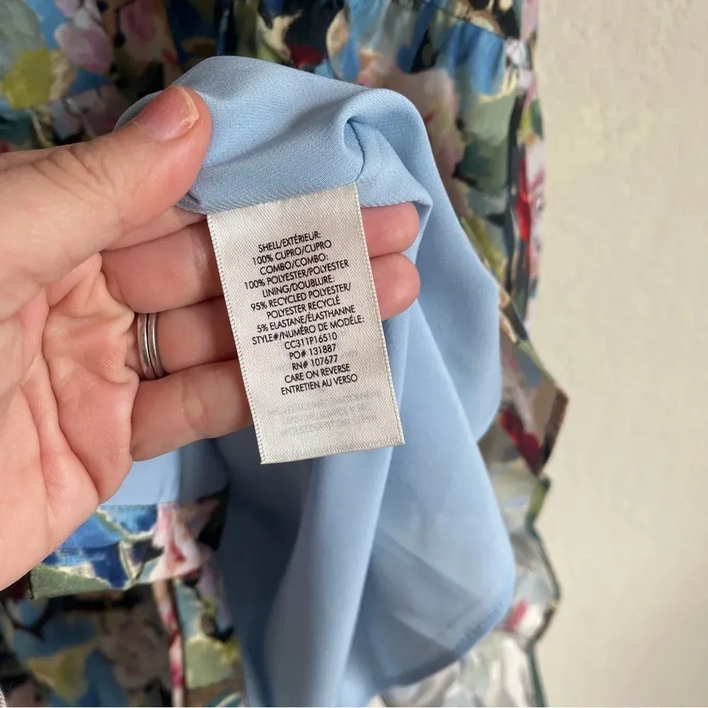 Alice + Olivia Meeko Breeze Floral Ruffled Mini Dress Button Down - Image 4