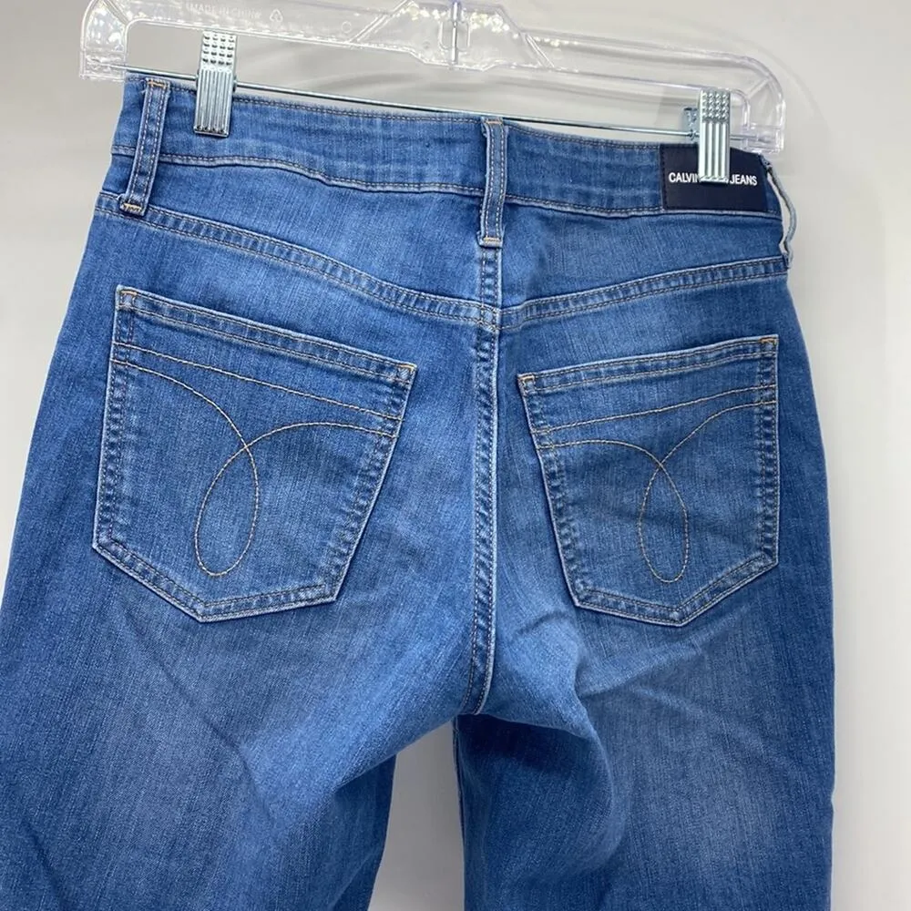 Calvin Klein mid rise denim jean bermuda shorts summer casual everyday vacation - Image 3