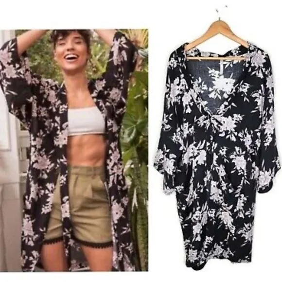 Spiritual Gangster Maya Kimono One Size Floral Robe - Image 2