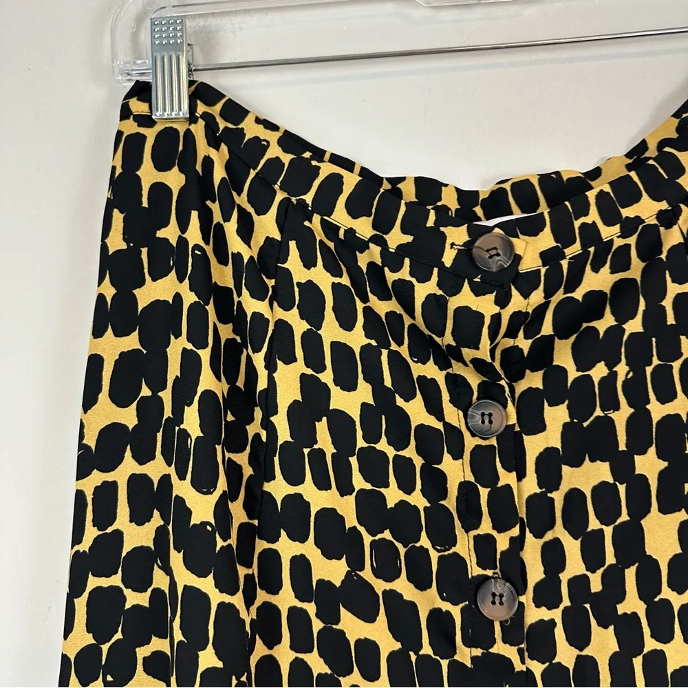 Buddy Love | Animal Print Button Front Midi Length Skirt Size Large Brown - Image 2