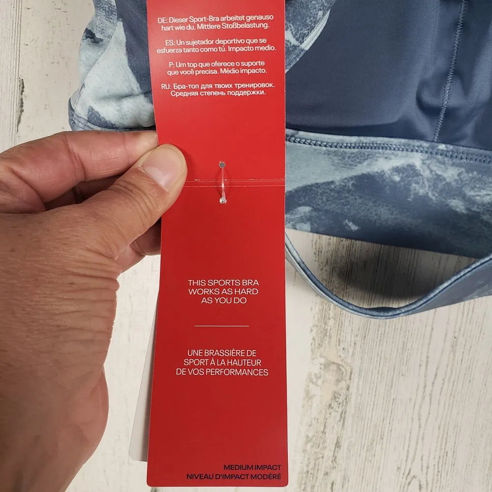 NWT Reebok Blue Slate Racerback Speedwick Open Back Sports Bra Women's Size XL - Image 10