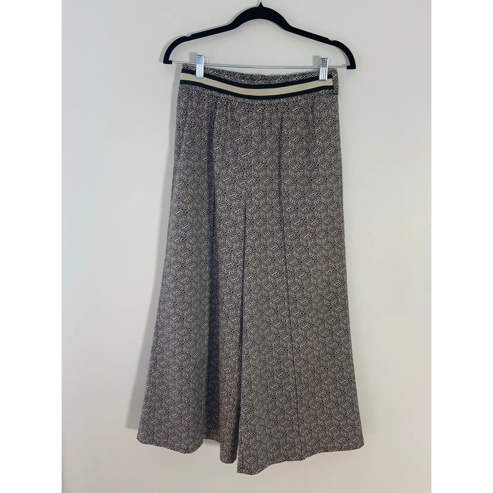 Emily McCarthy Teddy Crop Trouser in Black Tonal Monogram NWT Small Brown - Image 4