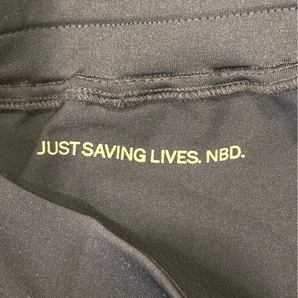 Figs Zamora Jogger High Waisted Scrub Pants Elastic Waist Navy Blue Medium Nurse - Image 10