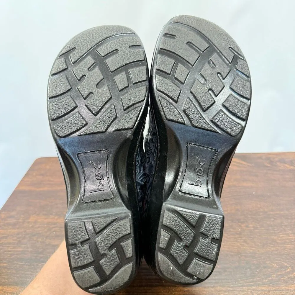 Born BOC blue print leather clog size 7 1/2 Tan - Image 6