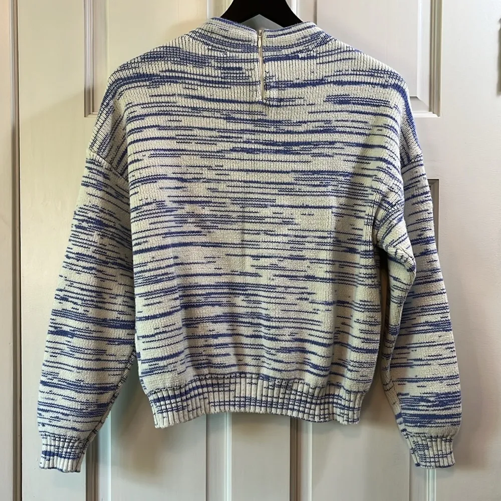 Nine West Mock Neck Thick Knit Sweater w/ Ribbed Trim - Size Medium - Image 4