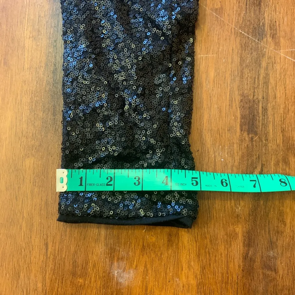 May & July NWT Sequin Leggings / Skinny Pants Medium Black Inside Lined Thick - Image 4
