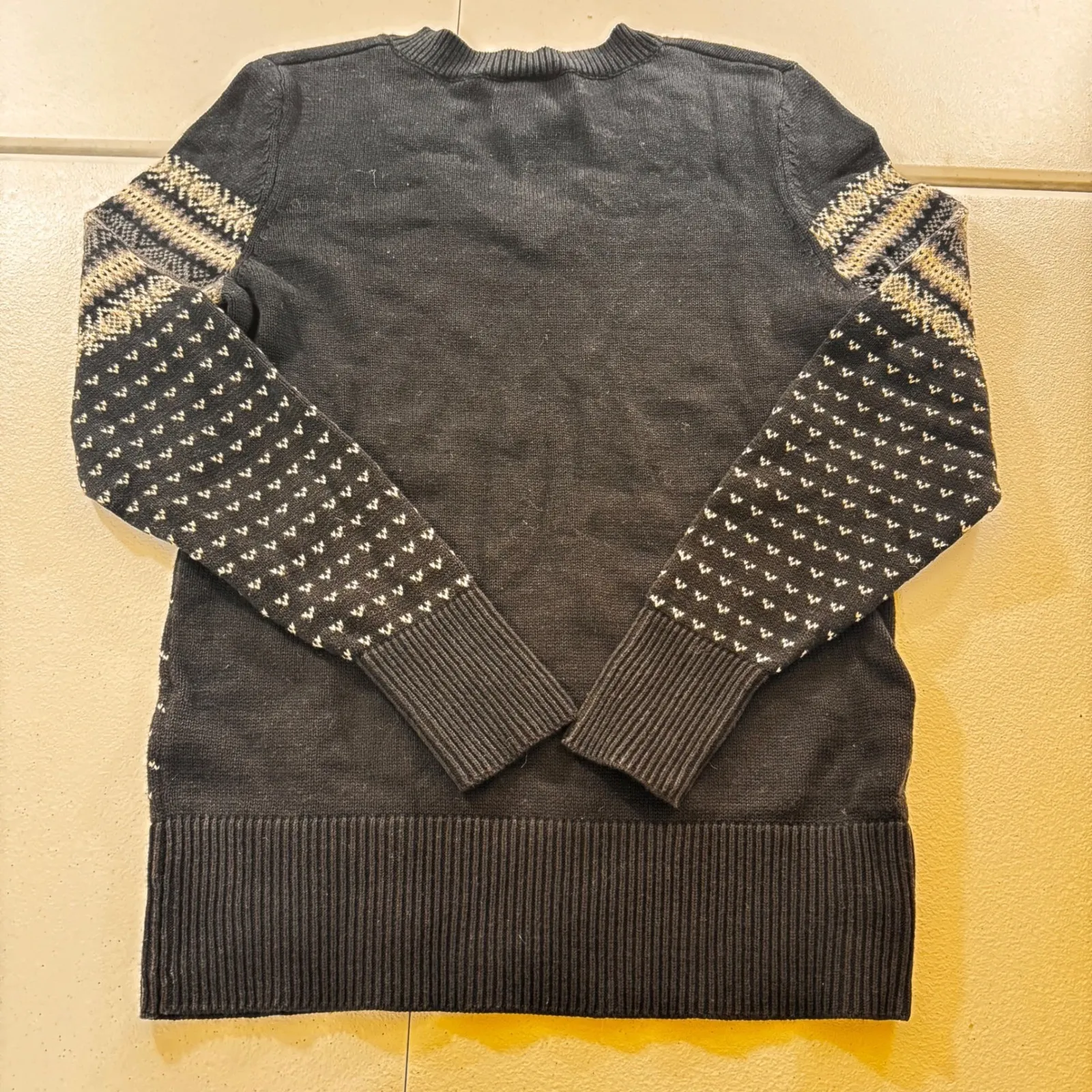 Y2K style Faded Glory Women‎ Fair Isle V Neck urgly Sweater Sz L Christmas chic - Image 5