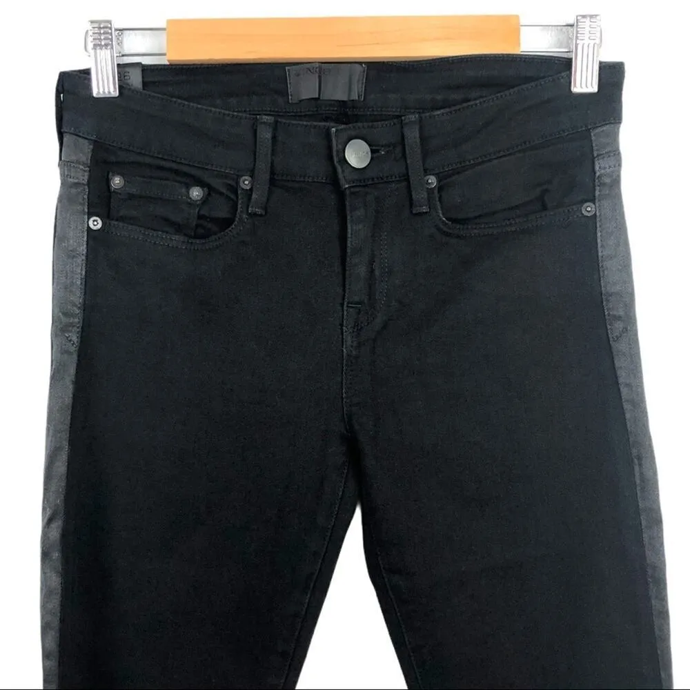 Vince Dylan Side Stripe Skinny Tuxedo Style Jeans Black Size 26 - Image 6