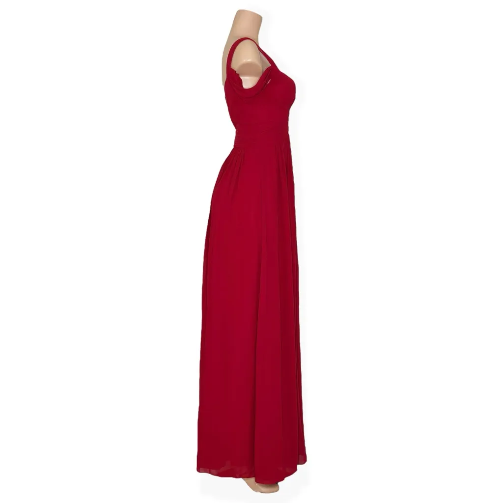 LULUS Ocean of Elegance Maxi Dress, Wine Red, XS - Image 9