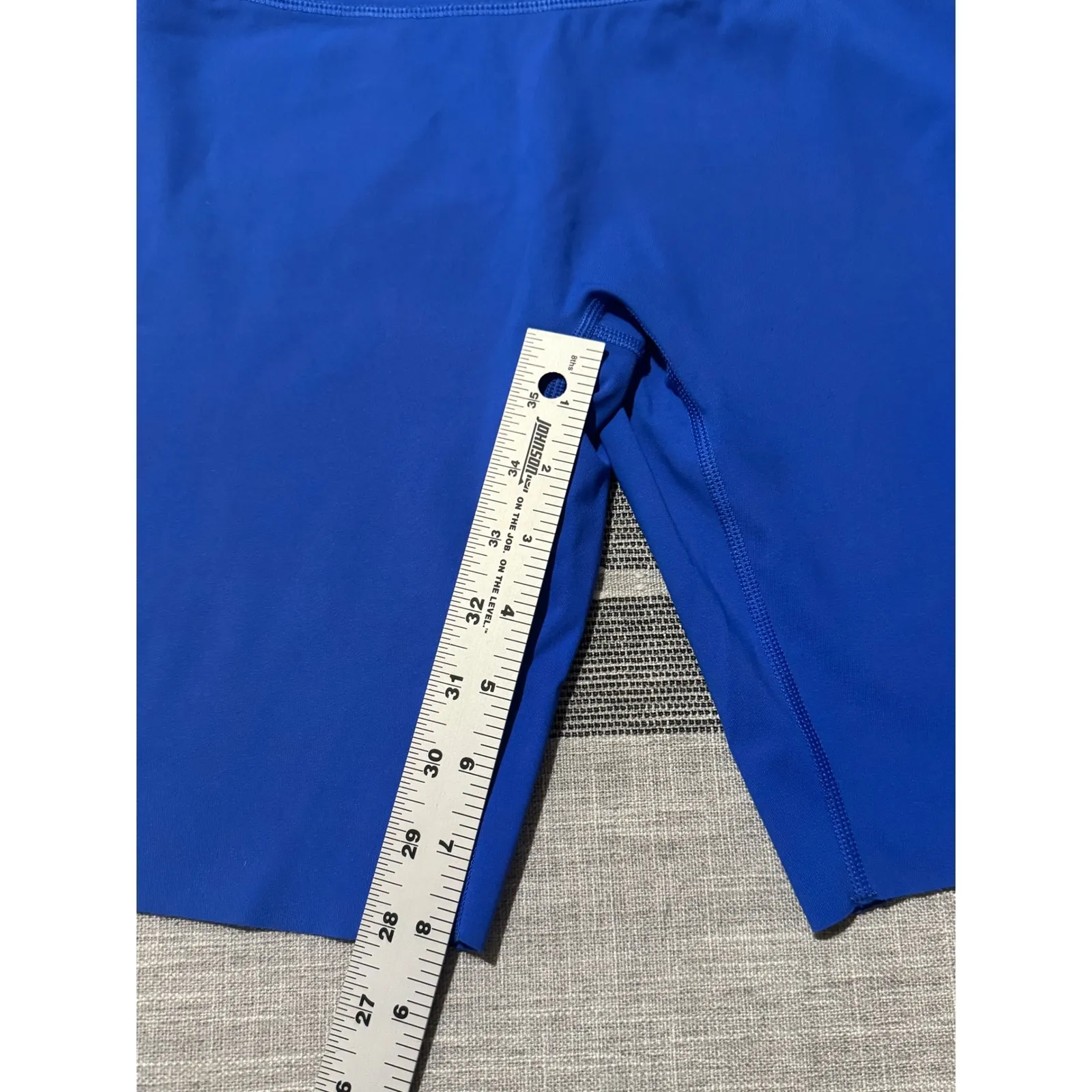 Aerie Real Me High Waisted Biker Shorts Royal Blue Athletic Workout Size M - Image 3