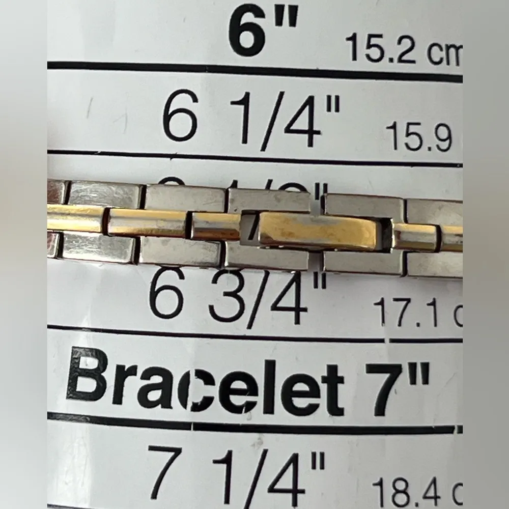 Seiko Rare Luxury Ladies Watch Two-Tone Bracelet Case Blue Rectangular Dial - Image 12